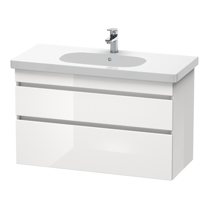 Duravit Meuble sous lavabo DuraStyle 100x45,3 cm, graphite mat, 2 tiroirs, suspendu