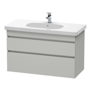Duravit Meuble sous-lavabo DuraStyle 100x45,3 cm, gris béton, 2 tiroirs, suspendu