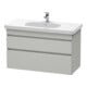 Duravit Meuble sous-lavabo DuraStyle 100x45,3 cm, gris béton, 2 tiroirs, suspendu-1