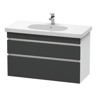 Duravit Meuble sous lavabo DuraStyle 100x45,3 cm, gris m/we ma, 2 tiroirs, suspendu