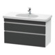 Duravit Meuble sous lavabo DuraStyle 100x45,3 cm, gris m/we ma, 2 tiroirs, suspendu-1