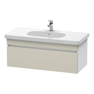 Duravit Meuble sous lavabo DuraStyle 100x45,3 cm, taupe/blanc mat, 1 tiroir, suspendu