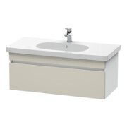 Duravit Meuble sous lavabo DuraStyle 100x45,3 cm, taupe/blanc mat, 1 tiroir, suspendu