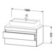 Duravit Meuble sous lavabo DuraStyle 100x54,8 cm, blanc mat, 2 tiroirs-4
