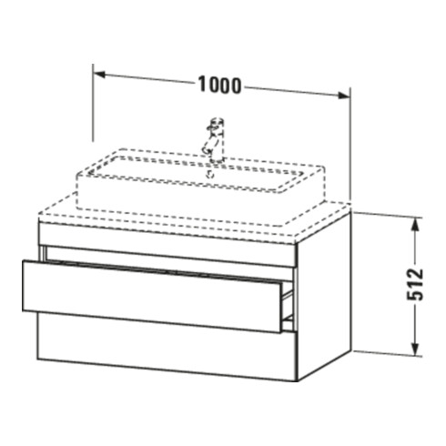 Duravit Meuble sous lavabo DuraStyle 100x54,8 cm, blanc mat, 2 tiroirs