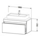 Duravit Meuble sous lavabo DuraStyle 100x54,8 cm, blanc mat, avec console, 1 tiroir