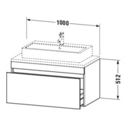 Duravit Meuble sous lavabo DuraStyle 100x54,8 cm, blanc mat, avec console, 1 tiroir-4