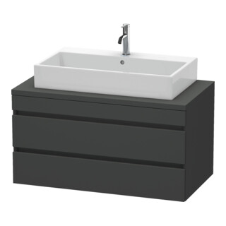 Duravit Meuble sous lavabo DuraStyle 100x54,8 cm, graphite mat, 2 tiroirs