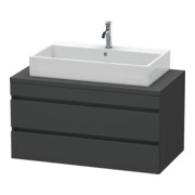 Duravit Meuble sous lavabo DuraStyle 100x54,8 cm, graphite mat, 2 tiroirs