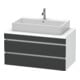 Duravit Meuble sous-lavabo DuraStyle 100x54,8 cm, gris m/blanc m, face Kons, 2 tiroirs Ka.-1