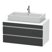 Duravit Meuble sous-lavabo DuraStyle 100x54,8 cm, gris m/blanc m, face Kons, 2 tiroirs Ka.