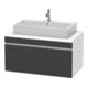 Duravit Meuble sous-lavabo DuraStyle 100x54,8 cm, gris m/we ma, avec console, 1 tiroir-1