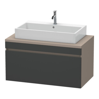 Duravit Meuble sous lavabo DuraStyle 100x54,8 cm, gris mat/bois clair, 1 tiroir