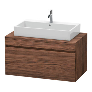 Duravit Meuble sous lavabo DuraStyle 100x54,8 cm, noyer foncé, pour console, 1 tiroir