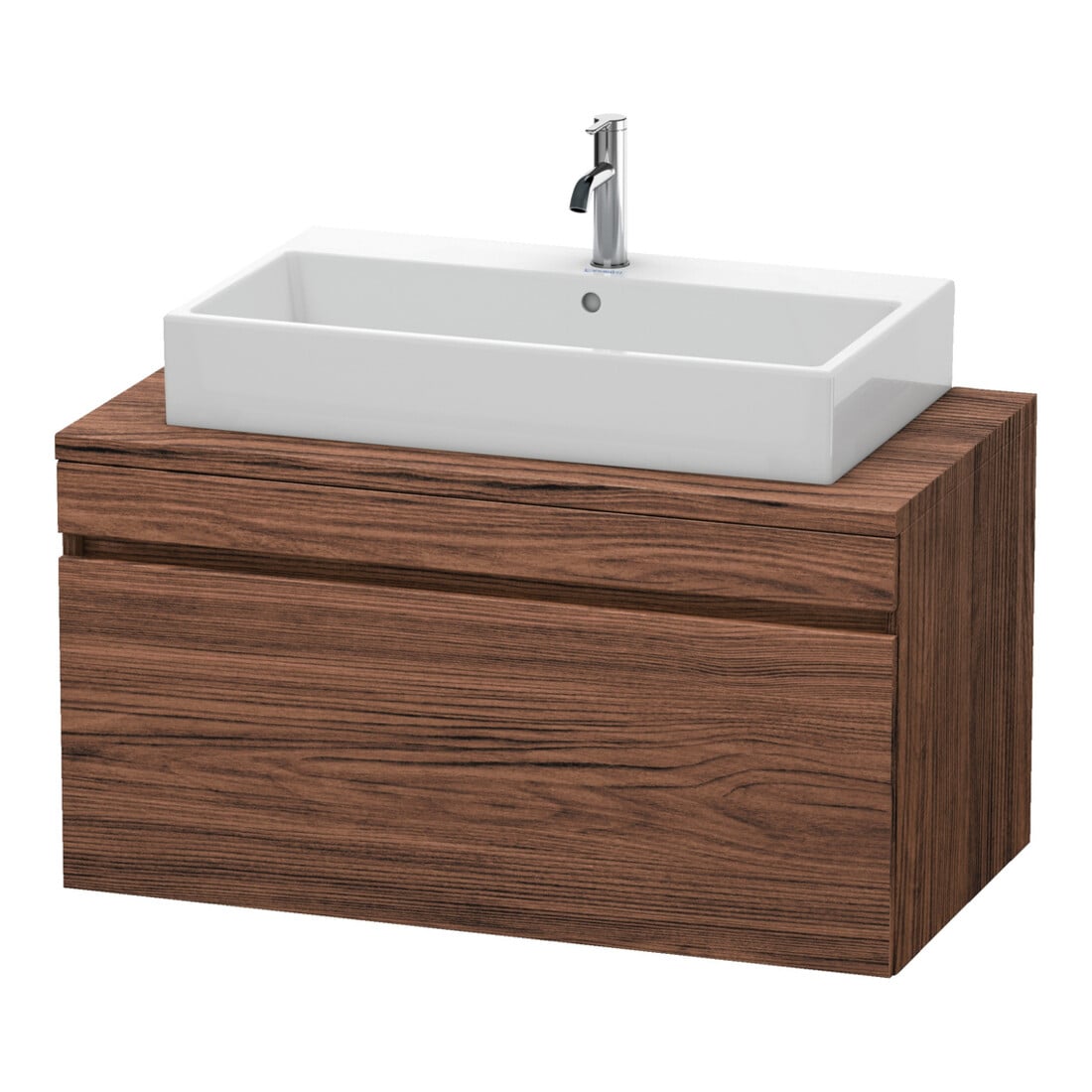 Duravit Meuble sous lavabo DuraStyle 100x54,8 cm, noyer foncé, pour console, 1 tiroir