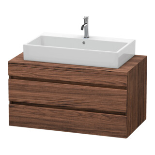 Duravit Meuble sous-lavabo DuraStyle 100x54,8 cm, noyer foncé, pour console, 2 tiroirs