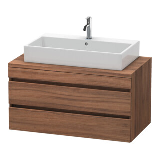 Duravit Meuble sous lavabo DuraStyle 100x54,8 cm, noyer naturel, pour console, 2 tiroirs