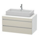 Duravit Meuble sous-lavabo DuraStyle 100x54,8 cm, taupe/blanc, 2 tiroirs-1