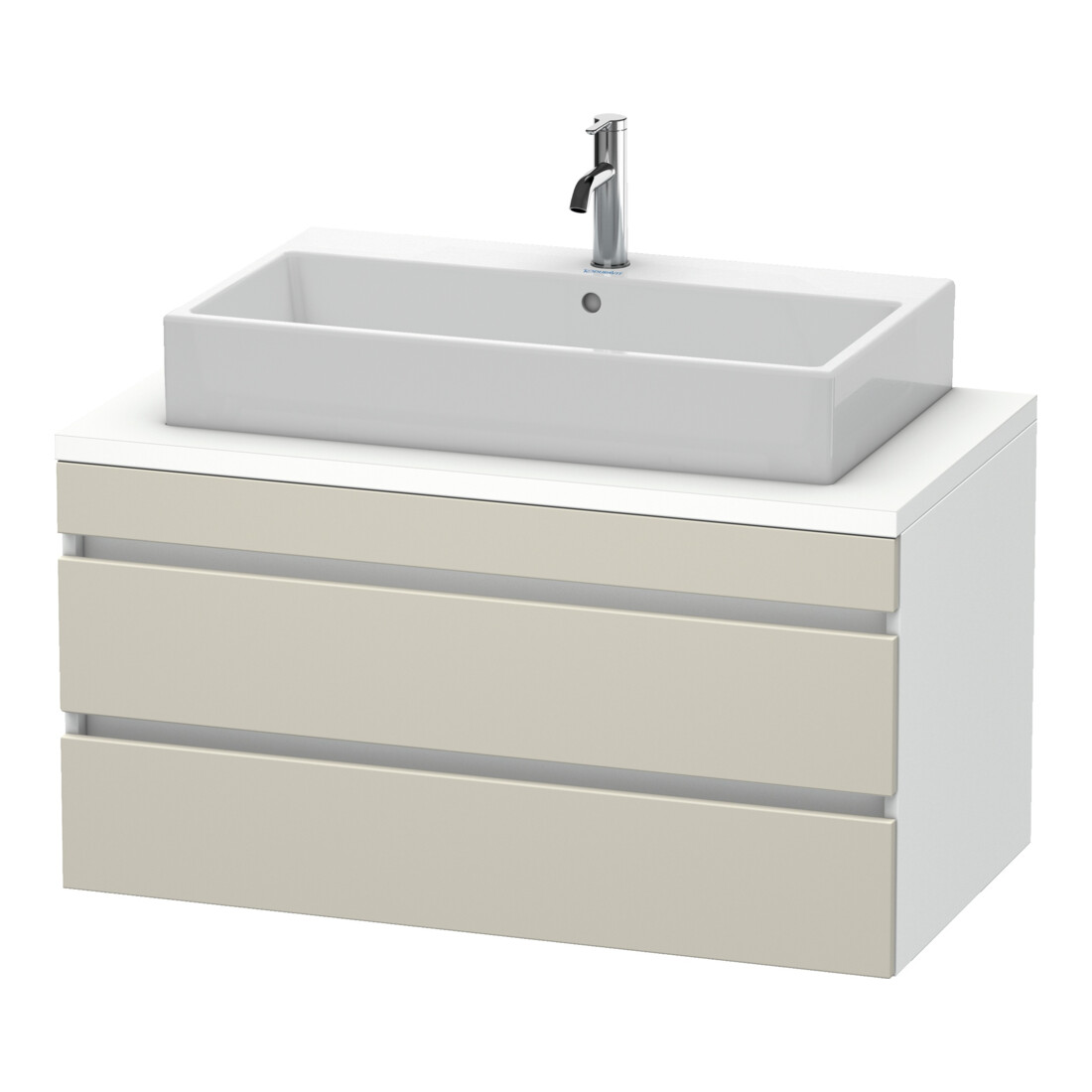 Duravit Meuble sous-lavabo DuraStyle 100x54,8 cm, taupe/blanc, 2 tiroirs