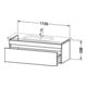 Duravit Meuble sous-lavabo DuraStyle 113x44,8 cm, blanc, 1 tiroir, suspendu