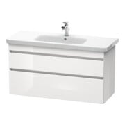 Duravit Meuble sous lavabo DuraStyle 113x44,8 cm, blanc brillant, 2 tiroirs, suspendu
