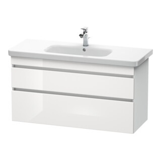 Duravit Meuble sous lavabo DuraStyle 113x44,8 cm, blanc brillant/mat, 2 tiroirs, suspendu