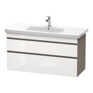 Duravit Meuble sous lavabo DuraStyle 113x44,8 cm, blanc hg/b ma, 2 tiroirs, suspendu
