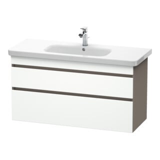 Duravit Meuble sous lavabo DuraStyle 113x44,8 cm, blanc mat/brillant, 2 tiroirs, suspendu