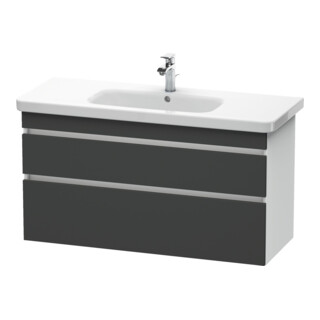 Duravit Meuble sous-lavabo DuraStyle 113x44,8 cm, gris m/blanc mat, 2 tiroirs, suspendu