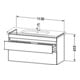 Duravit Meuble sous lavabo DuraStyle 113x44,8 cm, Taupe, 2 tiroirs, suspendu