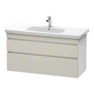 Duravit Meuble sous lavabo DuraStyle 113x44,8 cm, taupe/blanc mat, 2 tiroirs, suspendu