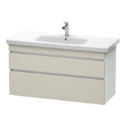 Duravit Meuble sous lavabo DuraStyle 113x44,8 cm, taupe/blanc mat, 2 tiroirs, suspendu