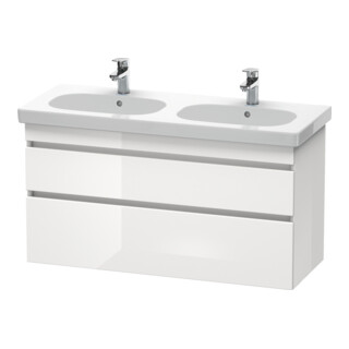 Duravit Meuble sous lavabo DuraStyle 115x45,3 cm, blanc brillant, 2 tiroirs, suspendu