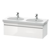 Duravit Meuble sous lavabo DuraStyle 115x45,3 cm, blanc brillant/blanc mat, 1 tiroir, suspendu