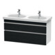 Duravit Meuble sous-lavabo DuraStyle 115x45,3 cm, blanc œuf/blanc, 2 tiroirs, suspendu-1