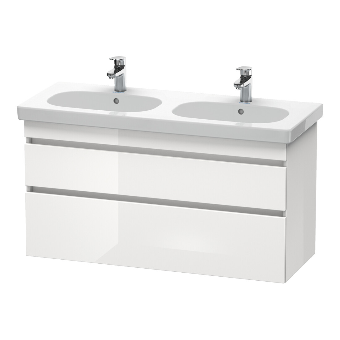 Duravit Meuble sous-lavabo DuraStyle 115x45,3 cm, blanc œuf/blanc, 2 tiroirs, suspendu