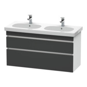 Duravit Meuble sous-lavabo DuraStyle 115x45,3 cm, gris mat/blanc mat, 2 tiroirs, suspendu mural