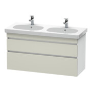 Duravit Meuble sous-lavabo DuraStyle 115x45,3 cm, taupe/blanc mat, 2 tiroirs, suspendu