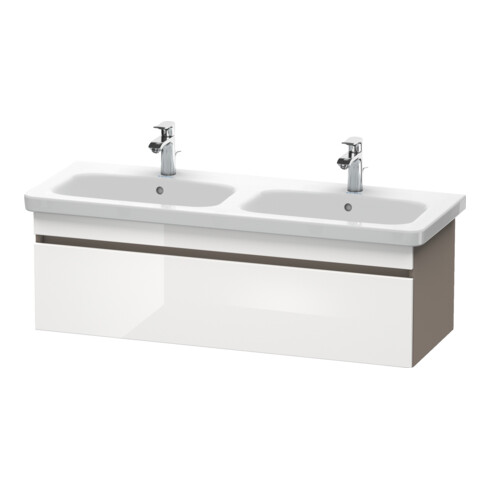 Duravit Meuble sous lavabo DuraStyle 123x44,8x39,8 cm, 1 tiroir, B g/d, blanc hg/b ma