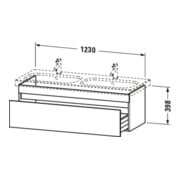 Duravit Meuble sous-lavabo DuraStyle 123x44,8x39,8 cm, 1 tiroir, B gauche/droite, béton gris-5