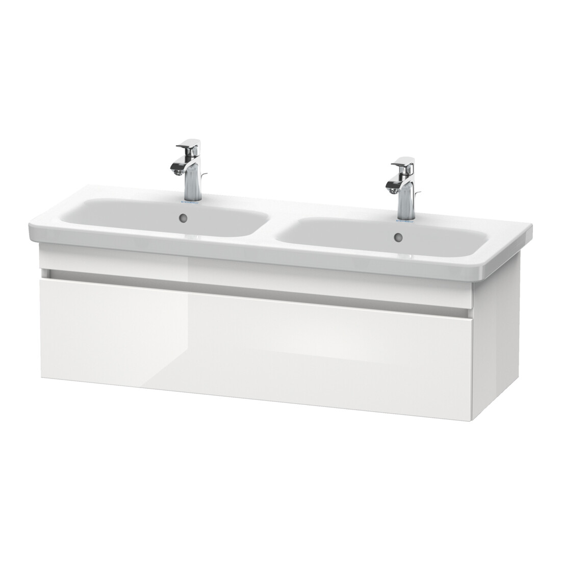 Duravit Meuble sous-lavabo DuraStyle 123x44,8x39,8 cm, 1 tiroir, B gauche/droite, blanc mat/avec base