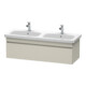 Duravit Meuble sous lavabo DuraStyle 123x44,8x39,8 cm, 1 tiroir, taupe-1