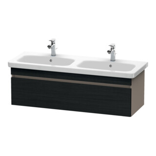 Duravit Meuble sous-lavabo DuraStyle 123x44,8x39,8cm, 1 tiroir, B g/d, E noir/Bas ma