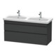 Duravit Meuble sous-lavabo DuraStyle 123x44,8x61 cm, 2 tiroirs, A, B gauche/droite, graph ma-1