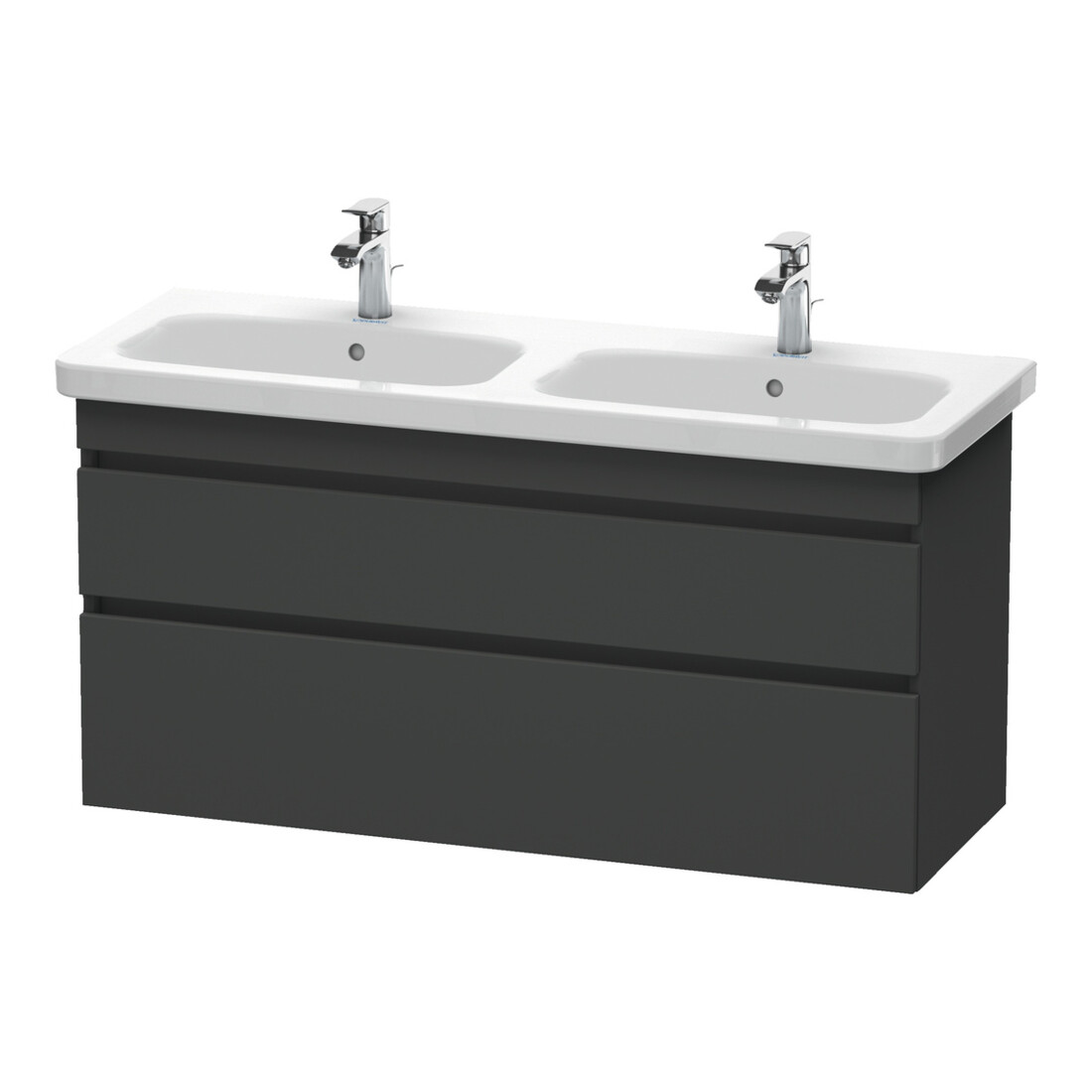 Duravit Meuble sous-lavabo DuraStyle 123x44,8x61 cm, 2 tiroirs, A, B gauche/droite, graph ma