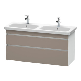 Duravit Meuble sous-lavabo DuraStyle 123x44,8x61 cm, 2 tiroirs A, B gauche/droite, mat blanc/bois