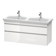 Duravit Meuble sous-lavabo DuraStyle 123x44,8x61 cm, 2 tiroirs A, B gauche/droite, mat blanc/bois-2