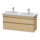 Duravit Meuble sous lavabo DuraStyle 123x44,8x61 cm, 2 tiroirs, bec gauche/droite, blanc œuf-1
