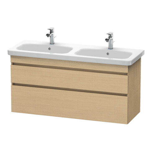 Duravit Meuble sous lavabo DuraStyle 123x44,8x61 cm, 2 tiroirs, bec gauche/droite, blanc œuf