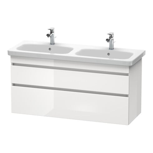 Duravit Meuble sous lavabo DuraStyle 123x44,8x61 cm, 2 tiroirs, bec gauche/droite, blanc œuf